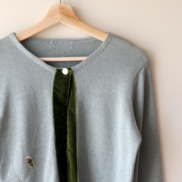 Vintage Pastel Cute Green Cardigan - Picture 5 of 7